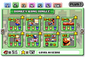 Donkey Kong Jungle level selection screen
