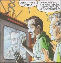 Mrs. Smirch with her son Herman Smirch in the Game Boy comic issue "Team Play"