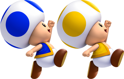 Carte Yellow Toad and Blue Toad