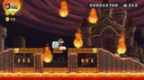 Mario evading the Volcanic debris in Meteor Moat