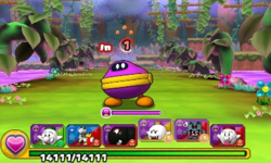Screenshot of World 5-5, from Puzzle & Dragons: Super Mario Bros. Edition.
