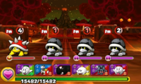 Screenshot of World 8-12, from Puzzle & Dragons: Super Mario Bros. Edition.