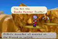 Mario finds the Quake Hammer badge.