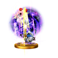 Galaxia Darkness's trophy render from Super Smash Bros. for Wii U