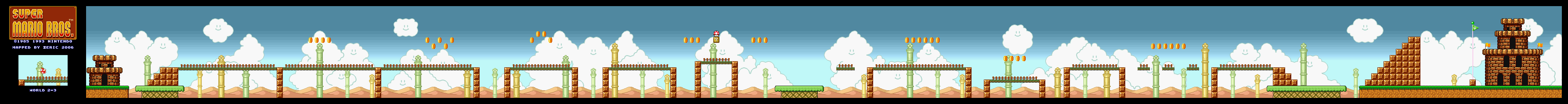 Map of World 2-3 (Super Mario All-Stars version)
