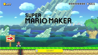 The title screen for Super Mario Maker.