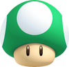 1-Up Mushroom artwork from New Super Mario Bros. 2