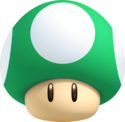1-Up Mushroom artwork from New Super Mario Bros. 2