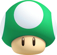 1-Up Mushroom artwork from New Super Mario Bros. 2