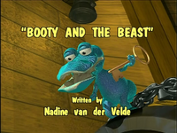 The title card for the episode Booty and the Beast from the Donkey Kong Country television series