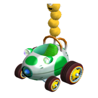 Yoshi's <span style="color:red">machine</span>. Tricky, it shells out damage!