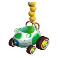 Yoshi's machine. Tricky, it shells out damage!