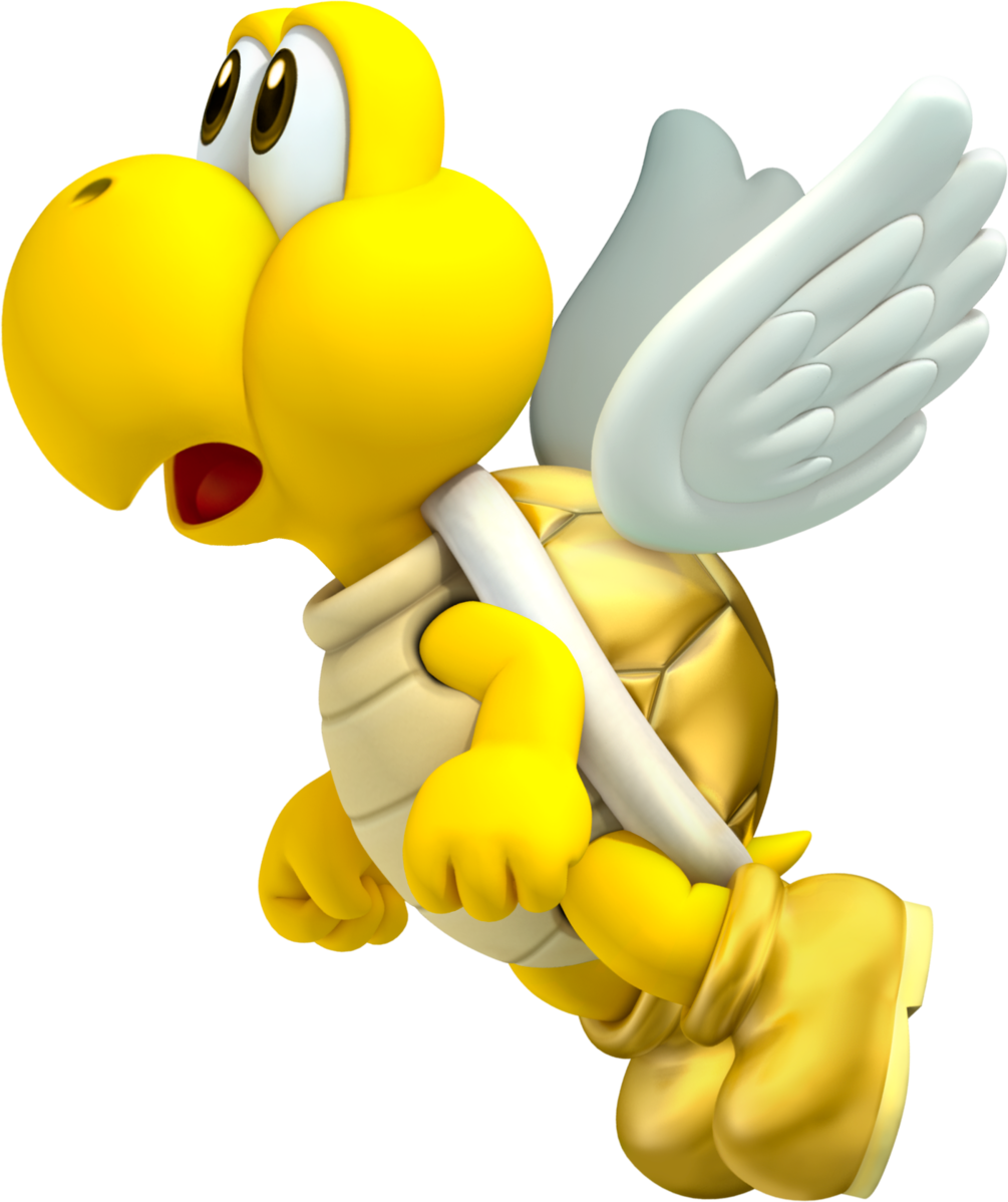 File Golden Koopa Paratroopa Artwork New Super Mario Bros 2 png 