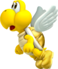 Artwork of a Golden Koopa Paratroopa from New Super Mario Bros. 2