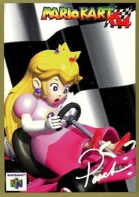 One of the Mario Kart 64 Collectible Trading Cards.