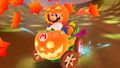 Mario (Halloween) drifting in the Pumpkin Kart