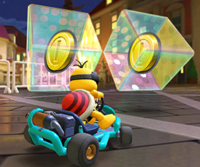 Thumbnail of the Bowser Jr. Cup challenge from the Night Tour; a Break Item Boxes challenge set on Rome Avanti