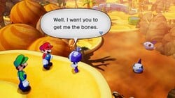 The The Fossil and the Bones side quest in Mario & Luigi: Brothership.