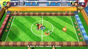Pk shell/Shell Soccer Split into teams of two, and get kicking! Aim the shell at the opposing team's Goombas to take them out and win!