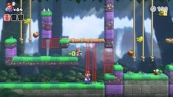 Screenshot of Donkey Kong Jungle Plus level 2-5+ from the Nintendo Switch version of Mario vs. Donkey Kong