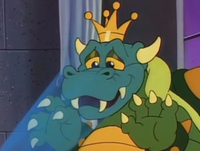 Nice Guy Potion being sprayed on King Koopa in The Adventures of Super Mario Bros. 3