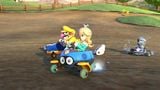 Metal Mario's kart, equipped with the Slick tires