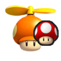 Icon with Super Mushroom modifier in Super Mario Maker 2
