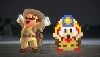 Captain Toad's pixelated form in Super Mario Odyssey
