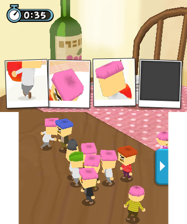 The microgame Sneaky Snatcher in WarioWare Gold