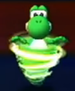 Yoshi using the Bloway Candy in Mario Party 8