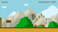 A screenshot of the course 1-2 Remix (Yoshi).