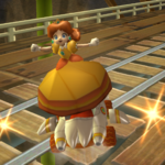 Daisy performing a Trick in Mario Kart Wii