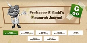 Screenshot from Professor E. Gadd's Research Journal