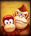 A portrait of Donkey Kong and Diddy Kong.