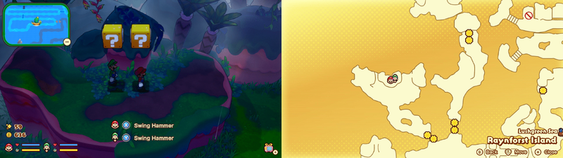 ? blocks 12-13 in Raynforst Island from Mario & Luigi: Brothership