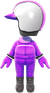 The Purple Mii Racing Suit from Mario Kart Tour