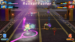 A Racket Factory Match in Mario Tennis Fever