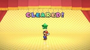 Paper Mario: The Thousand-Year Door (Nintendo Switch) screenshot of Mario claiming the Emerald Star and clearing the chapter.