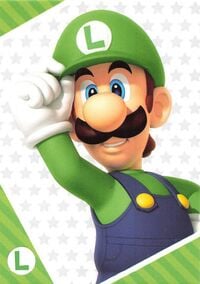 Luigi close-up card from the Super Mario Trading Card Collection