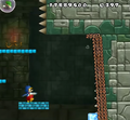 The bugged ice block is thrown and its hitbox detaches from the sprite.