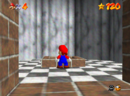 Mario facing the well to Rainbow Ride