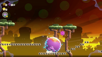 The first 10-flower coin in Pipe-Rock Plateau Special Bounce, Bounce, Bounce in Super Mario Bros. Wonder