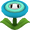 Rendered model of the Ice Flower power-up in Super Mario Galaxy.