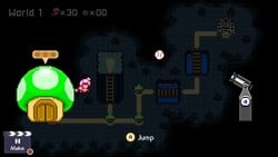 The Catch & Win! minigame in the World Maker mode of Super Mario Maker 2.