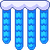 Sprite of a Semisolid Platform in the Super Mario World Snow theme from Super Mario Maker 2.
