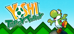 Artwork of Yoshi with the game logo