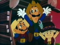 Mario, Luigi, and Toad in "Butch Mario & The Luigi Kid" from The Super Mario Bros. Super Show!