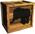 Animal crate (of Ellie)