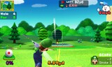 Luigi, swinging his club.