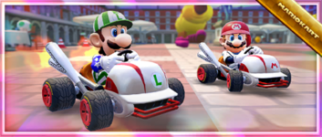 The Cleanup Hitter Pack from the 2023 Summer Tour in Mario Kart Tour